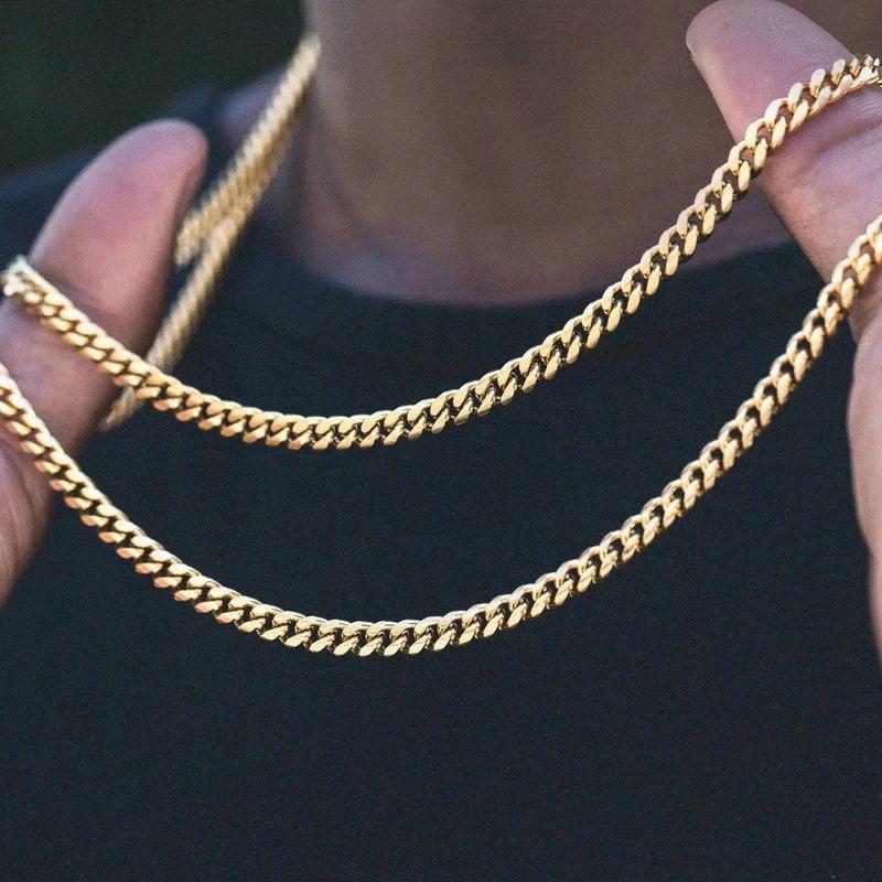 Vnox Cuban Chain Necklace for Men Women, Basic Punk Stainless Steel Curb Link Chain Chokers,Vintage Gold Tone Solid Metal Collar - Image #21