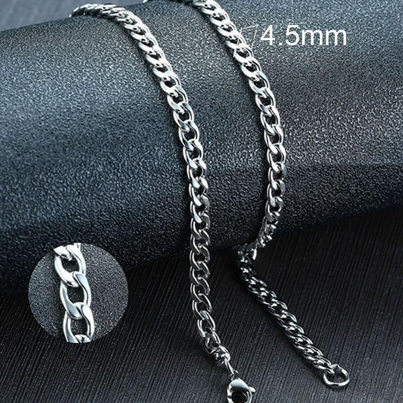 Vnox Men&#39;s Cuban Link Chain Necklace Stainless Steel Black Gold Color Male Choker colar Jewelry Gifts for Him - Image #7