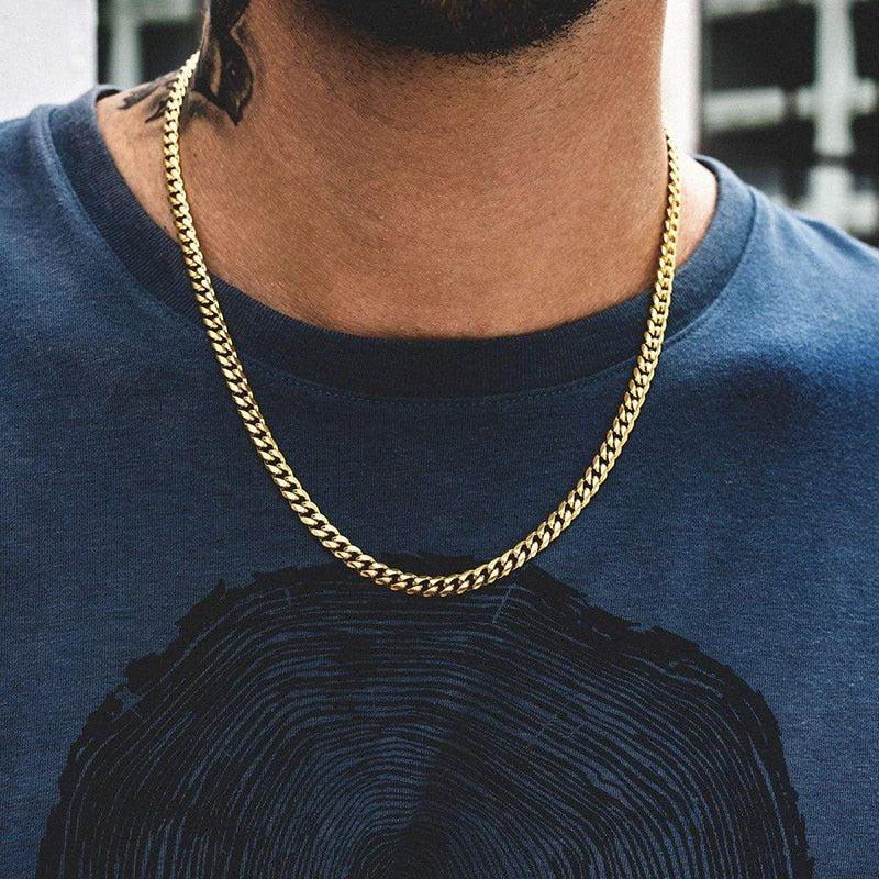 Vnox Cuban Chain Necklace for Men Women, Basic Punk Stainless Steel Curb Link Chain Chokers,Vintage Gold Tone Solid Metal Collar - Image #19