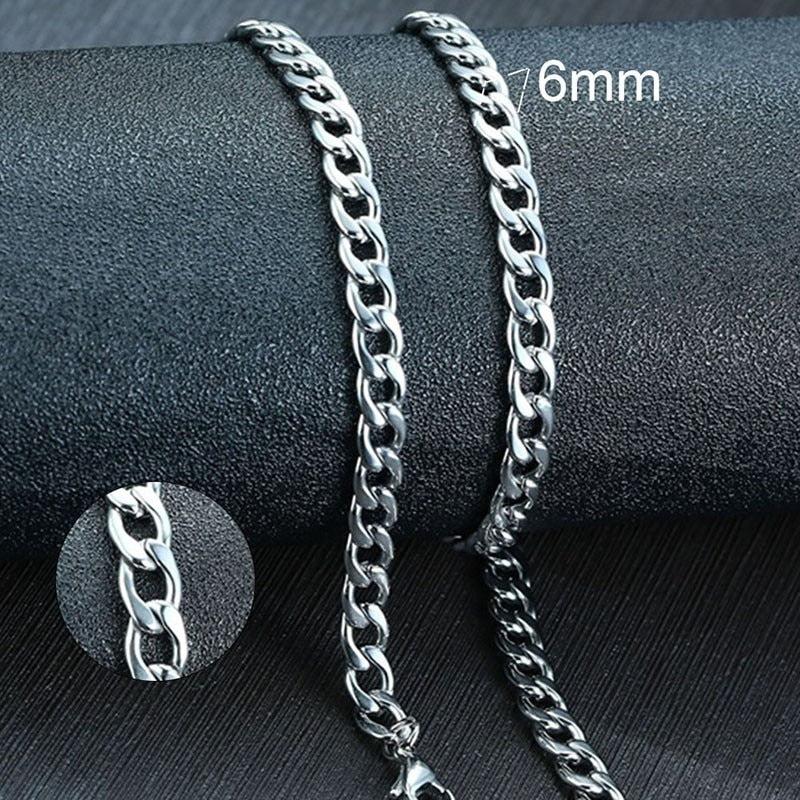 Vnox Men&#39;s Cuban Link Chain Necklace Stainless Steel Black Gold Color Male Choker colar Jewelry Gifts for Him - Image #11