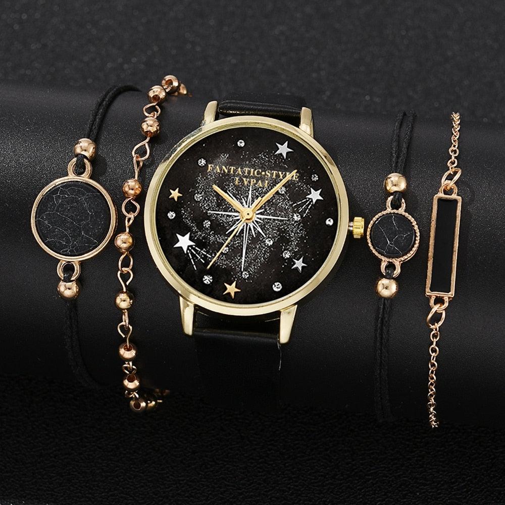 Lvpai Brand 5PCS Fashion New Bracelet Watch Set Crystal Rhinestone Women Ladies Wristwatch Watches Ladies Relogio Feminino Reloj - Image #22