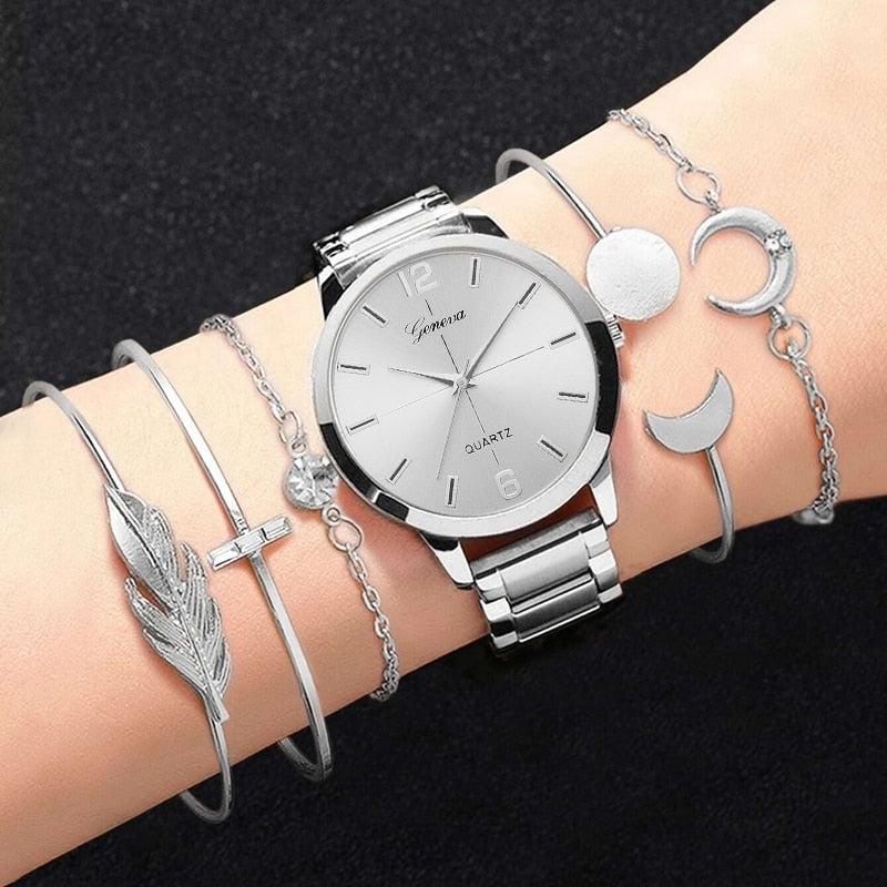 6/5/3PCS 2022 Luxury Women Watches Set Bracelet Wristwatches Fashion Ladies Quartz Watch Dress Female Clock Montre Femme Relogio - Image #20
