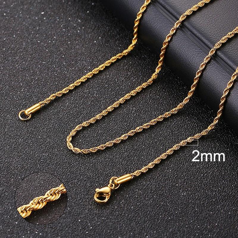 Vnox Cuban Chain Necklace for Men Women, Basic Punk Stainless Steel Curb Link Chain Chokers,Vintage Gold Tone Solid Metal Collar - Image #5