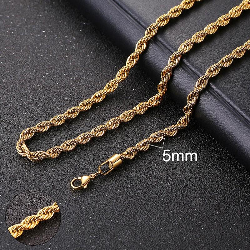 Vnox Cuban Chain Necklace for Men Women, Basic Punk Stainless Steel Curb Link Chain Chokers,Vintage Gold Tone Solid Metal Collar - Image #13